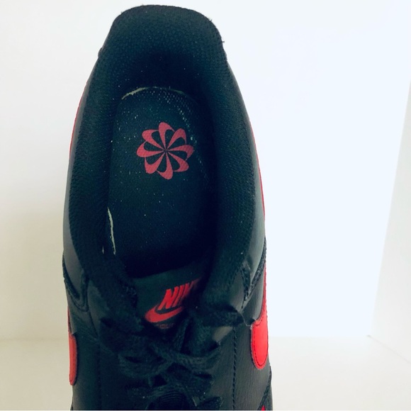 Nike - Court Vision Low Men's Black and Red Sustainable Sneakers - Size 12 - Picture 6 of 15